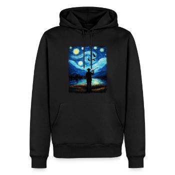 Duck Hunter Duck Hunt Starry Night Painting - Men’s Premium Organic Hoodie - black - Front - Nico (187cm)