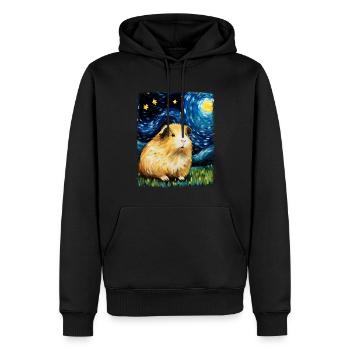 Cochon d’Inde Animal de compagnie Nuit étoilée Peinture - Sweat à capuche Premium bio Homme - noir - Devant - Nico (187cm)