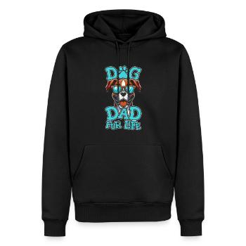 Chien Boxer Allemand Boxer Chien Papa Pour La Vie - Sweat à capuche Premium bio Homme - noir - Devant - Nico (187cm)