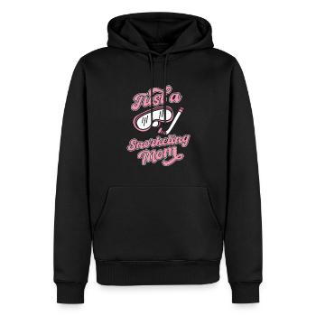 Schnorcheln : juste une maman plongeuse en apnée - Sweat à capuche Premium bio Homme - noir - Devant - Nico (187cm)