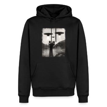 Loch Ness Monster Nessie OVNI Alien Außerirdischer - Sweat à capuche Premium bio Homme - noir - Devant - Nico (187cm)