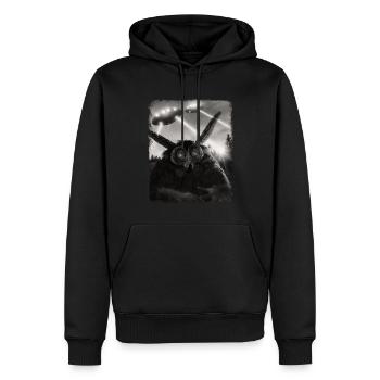 Mothman Kryptozoologie UFO Alien Außerirdischer Se - Männer Premium Bio Hoodie - Schwarz - Vorne - Nico (187cm)
