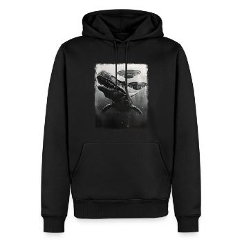 Mosasaure Dinosaure OVNI Alien Alien Se - Sweat à capuche Premium bio Homme - noir - Devant - Nico (187cm)