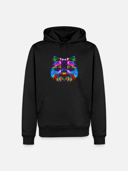 Himalayan Cat Popart - Men’s Premium Organic Hoodie - black