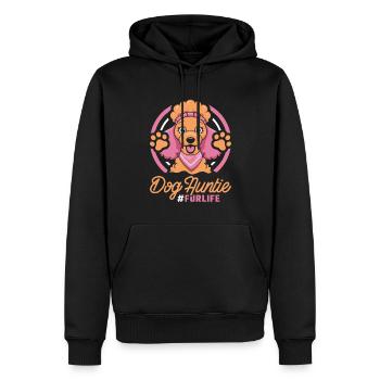 Pudel Dog Aunt Fur Life - Männer Premium Bio Hoodie - Schwarz - Vorne - Nico (187cm)