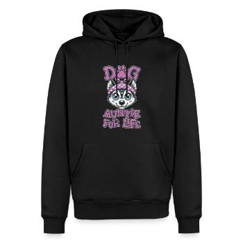 Husky sibérien chien tante pour la vie - Sweat à capuche Premium bio Homme - noir - Devant - Nico (187cm)