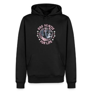 Deutsche Dogge Dog Aunt Fur Life - Männer Premium Bio Hoodie - Schwarz - Vorne - Nico (187cm)