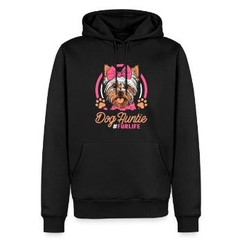 Yorkshire Terrier Dog Aunt Fur Life - Männer Premium Bio Hoodie - Schwarz - Vorne - Nico (187cm)