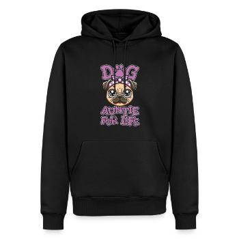 Carlin Chien Chien Tante Pour La Vie - Sweat à capuche Premium bio Homme - noir - Devant - Nico (187cm)
