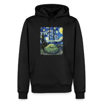 Schleim Sternennacht Malerei - Männer Premium Bio Hoodie - Schwarz - Vorne - Nico (187cm)