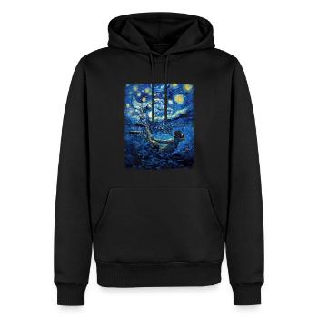 Snorkeling Snorkeling Snorkeler Starry Night Ma - Sweat à capuche Premium bio Homme - noir - Devant - Nico (187cm)