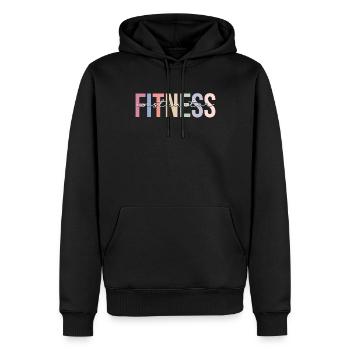 Entraîneurs de fitness Entraîneurs de fitness Gym Workou - Sweat à capuche Premium bio Homme - noir - Devant - Nico (187cm)