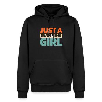 Nageuse Juste Une Fille Nageuse - Sweat à capuche Premium bio Homme - noir - Devant - Nico (187cm)