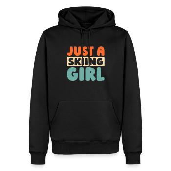 Skiing Après Ski Just A Skiing Girl - Men’s Premium Organic Hoodie - black - Front - Nico (187cm)