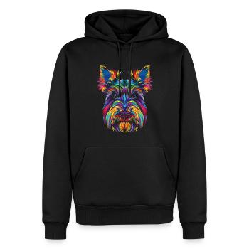 Scottish Terrier Chien Popart - Sweat à capuche Premium bio Homme - noir - Devant - Nico (187cm)