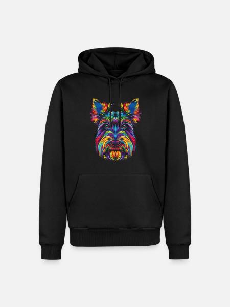 Scottish Terrier Dog Popart - Men’s Premium Organic Hoodie - black