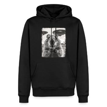 Quokka Australisches UFO Alien Außerirdischer Self - Männer Premium Bio Hoodie - Schwarz - Vorne - Nico (187cm)