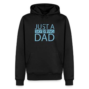 Parachutisme - Sweat à capuche Premium bio Homme - noir - Devant - Nico (187cm)