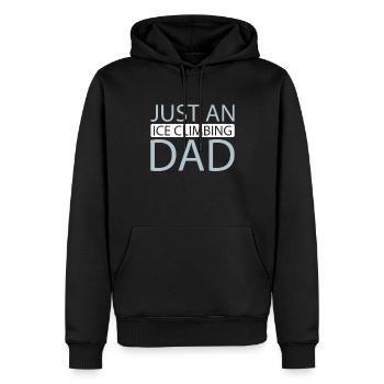 Eisklettern Just An Ice Climbing Dad - Männer Premium Bio Hoodie - Schwarz - Vorne - Nico (187cm)