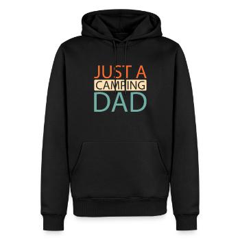 Zelt Camping Campen Just A Camping Dad - Männer Premium Bio Hoodie - Schwarz - Vorne - Nico (187cm)