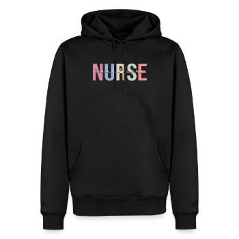 Wound Care Nurse - Men’s Premium Organic Hoodie - black - Front - Nico (187cm)