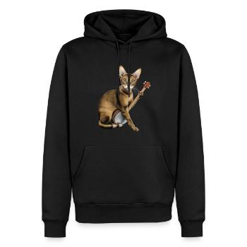 Oriental Shorthair Cat Bluegrass Banjo Games - Sweat à capuche Premium bio Homme - noir - Devant - Nico (187cm)