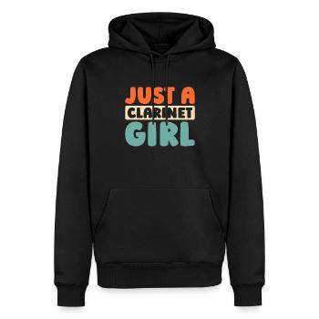 Klarinette Klarinettist Just A Clarinet Girl - Männer Premium Bio Hoodie - Schwarz - Vorne - Nico (187cm)