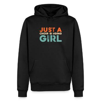 Chanteuse de chorale Juste une chanteuse de chorale - Sweat à capuche Premium bio Homme - noir - Devant - Nico (187cm)
