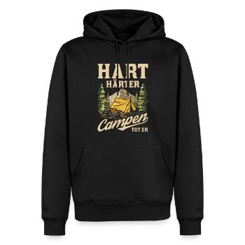 Tente Camping Camping - Sweat à capuche Premium bio Homme - noir - Devant - Nico (187cm)