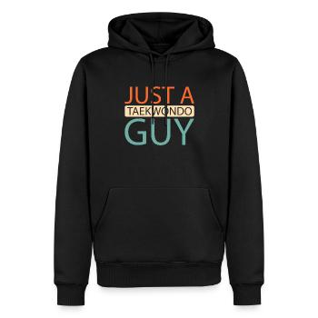 Le taekwondo juste un taekwondo - Sweat à capuche Premium bio Homme - noir - Devant - Nico (187cm)