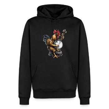 Hühnerzucht Landwirt Bluegrass-Banjo-Spieler - Männer Premium Bio Hoodie - Schwarz - Vorne - Nico (187cm)