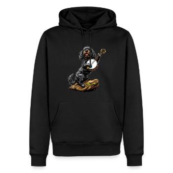 Cocker Spaniel Chien Joueur de banjo Bluegrass - Sweat à capuche Premium bio Homme - noir - Devant - Nico (187cm)