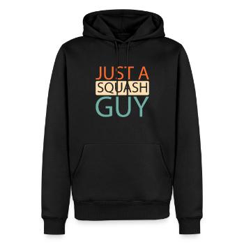 Le squash n’est qu’un gars de squash - Sweat à capuche Premium bio Homme - noir - Devant - Nico (187cm)