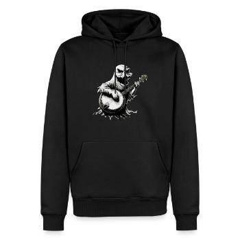 Gespenst Halloween Gespenstische Bluegrass Banjo S - Männer Premium Bio Hoodie - Schwarz - Vorne - Nico (187cm)