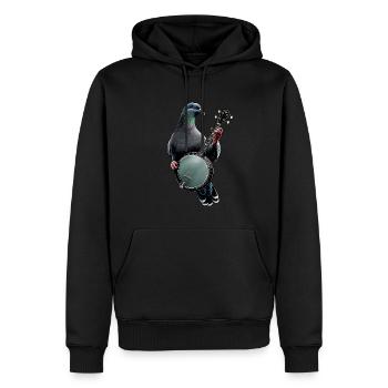 Pigeon Bird Bluegrass Banjo Spieler - Männer Premium Bio Hoodie - Schwarz - Vorne - Nico (187cm)