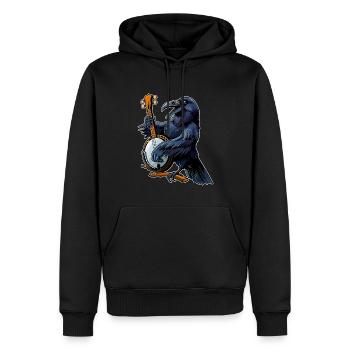 Raven Crow Joueur de banjo bluegrass - Sweat à capuche Premium bio Homme - noir - Devant - Nico (187cm)
