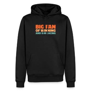 Sim Racing - Men’s Premium Organic Hoodie - black - Front - Nico (187cm)