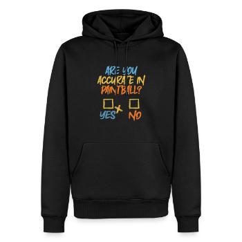 Paintball Lustig - Männer Premium Bio Hoodie - Schwarz - Vorne - Nico (187cm)