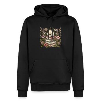 Hamster Goldhamster Blumenbuchleser - Männer Premium Bio Hoodie - Schwarz - Vorne - Nico (187cm)