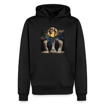 Enten Bauernhof Tier Bauer Heulender Mond - Männer Premium Bio Hoodie - Schwarz - Vorne - Nico (187cm)