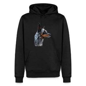 Australischer Treibhund - Männer Premium Bio Hoodie - Schwarz - Vorne - Nico (187cm)