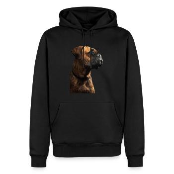 Bullmastiff - Sweat à capuche Premium bio Homme - noir - Devant - Nico (187cm)