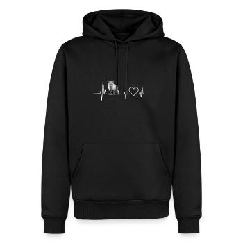 Polarfuchs - Männer Premium Bio Hoodie - Schwarz - Vorne - Nico (187cm)