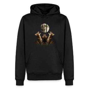 Bengalkatze Heulender Mond - Männer Premium Bio Hoodie - Schwarz - Vorne - Nico (187cm)
