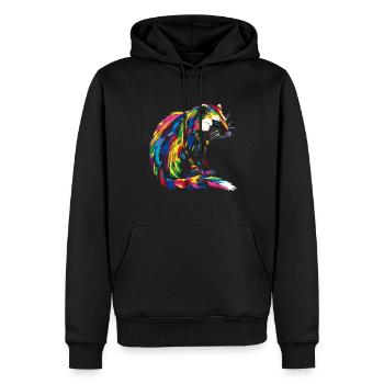 Stinktier Tier Popart - Männer Premium Bio Hoodie - Schwarz - Vorne - Nico (187cm)