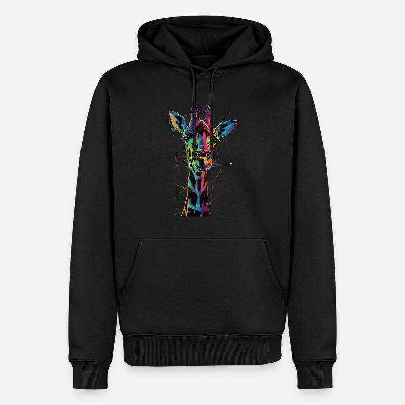 Giraffe - Männer Premium Bio Hoodie - Schwarz