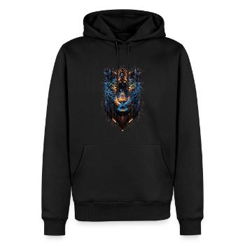 Jaguar - Männer Premium Bio Hoodie - Schwarz - Vorne - Nico (187cm)