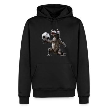 Komodowaran - Männer Premium Bio Hoodie - Schwarz - Vorne - Nico (187cm)