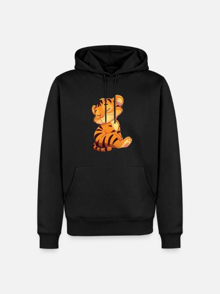 Tiger - Men’s Premium Organic Hoodie - black