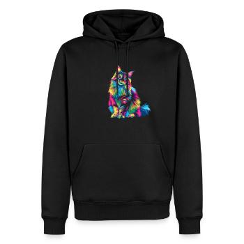 Ragdoll Chat Popart - Sweat à capuche Premium bio Homme - noir - Devant - Nico (187cm)